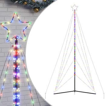 Árbol De Navidad Led 615 Leds De Colores 404,5 Cm Vidaxl