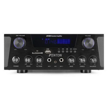 Amplificador Estéreo Fenton AV430B 2x60W RMS Bluetooth USB SD Control Graves Agudos