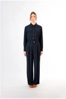 pantalon ancho con pinzas navy