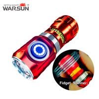 linterna led mini warsun fxxf spinner antiestres linterna de bolsillo bateria recargable de 900mha magnetica para senderismo camping edc