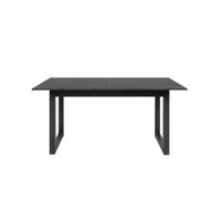 mesa de comedor extensible efecto pizarra y antracita l160-200 cm