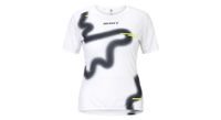 camiseta de manga corta scott rc run blanca negra para mujer