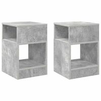 mesa auxiliar 2 uds gris concreto 305 x 30 x 45 cm vidaxl