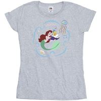 disney camiseta the little mermaid reading a book para mujer