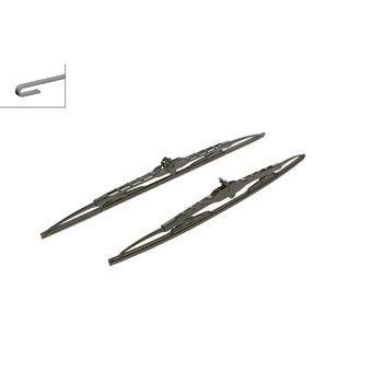 Super Plus Specific Wiper Blade Set Sp21/19As With 1 Curved Blade