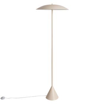 Lámpara De Pie Interior Metal, Ø50cm, Beige