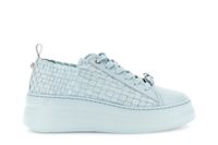 zapatillas deportivas en piel revestida y grosgrain tejido sky