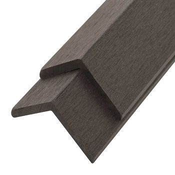 Molduras Angulares 5 Uds Wpc Marrón Oscuro 170 Cm Vidaxl
