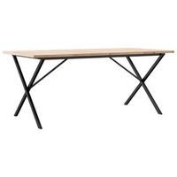 mesa comedor  mesa de cena marco x madera maciza pino y hierro 180x90x755 cm