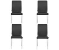 pack de 4 sillas de cocina elegance negra