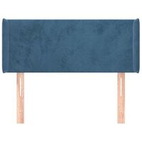 cabecero cama mueble de dormitorio de terciopelo oscuro 103 x 16 x 7888 cm azul m020007969