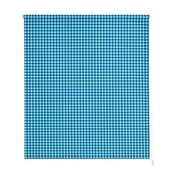 Estoralis - Estor Enrollable Translucido | Estampado Cocina | 130 X 180 Cm (ancho/alto) Tamaño Tela 127 X 175 Cm | Vichy-2 Azul