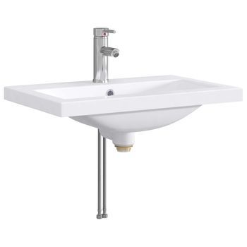 Lavabo De Baño Cromado 61 X 40 X 16,5 Cm Metal Vidaxl