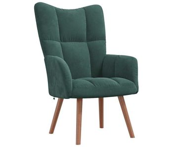 Vidaxl sillón de relax de terciopelo verde oscuro