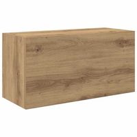 mueble de pared bano  armario de bano madera ingenieria roble artisan 60x25x30cm