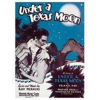 legendarte - portada de musica vintage under a texas moon - cuadro lienzo impresion digital cm 50x70
