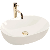 lavabo sobre encimera rea lisa shiny white