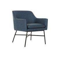 sillon poliester metal 66x62x75 azul