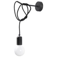lampara de pared negro telaacero alt 100 cm