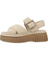 de clarks sandalias mujer modelo evamar wish color marron claro ecru