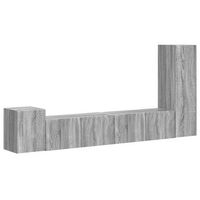 conjunto de mueble de tv 3 uds gris sonoma vidaxl