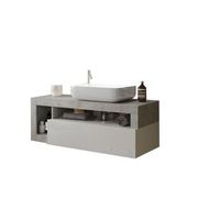 mueble de bano suspendido con un lavabo y 1 cajon coleccion bura