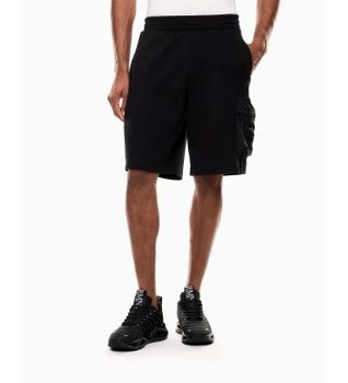 EA7 para hombre. 7M001588_AF12660 Pantalón Athletic Mix negro (S), Casual, Deportivo, Algodón