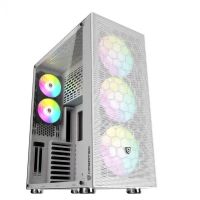 nfortec aqueronte cristal templado usb 30 argb blanca
