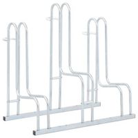 soporte para 3 bicicletas suelo independiente acero galvanizado vidaxl
