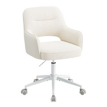 Silla Oficina Smartue Ergonómica Giratoria 360° Altura Ajustable 52.5x64.5x79.5cm Blanco