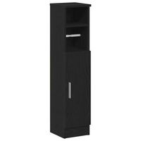 mueble de bano con portarrollos negro 205x22x90 cm vidaxl