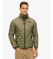 superdry para hombre m5012145a chaqueta diamond acolchada verde s casual nylon