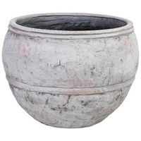 macetero de fibra de vidrio blanco 435x435x32cm