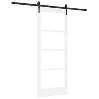 puerta corredera y negro 83 x 202 cm vidaxl