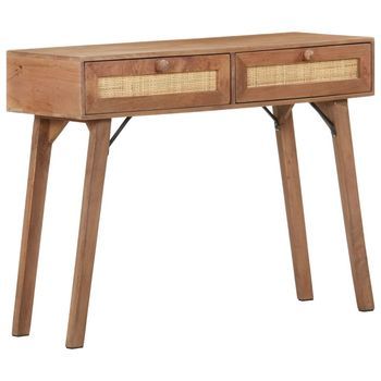 Mesa Consola De Madera Maciza De Mango 100x35x76 Cm Vidaxl