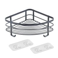 rinconera bano con adhesivo serie origin lava de metaltex acabado touch-therm color negro