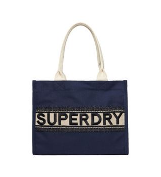 Superdry para mujer. W9110381A Bolso Luxe marino (OSFA), Casual, Algodón
