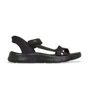 skechers para mujer 141481 sandalias slip-ins go walk flex - illuminate negro 40 plano 1 a 3cm velcro casual