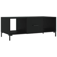 mesa de centro con espacio de almacenamiento diseno moderno 102 x 50 x 40 cm madera de ingenieria negra y hierro dec039602