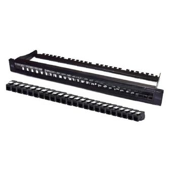 Panel de parcheo WP WPC-PAN-6UP-24 24 puertos CAT.6 1U gestión cables