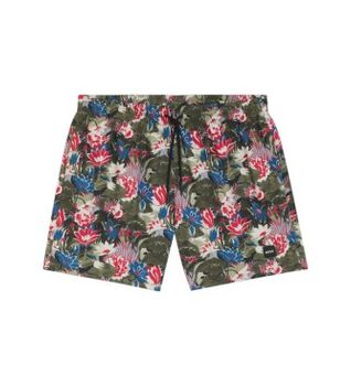 BOSS para hombre. 50508844 Bañador Estampado Integral verde (L), Beachwear, Poliéster