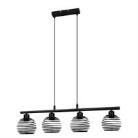 paulina - lampara colgante de metal color negro 77 cm e27