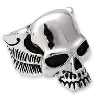 exclusivo anillo de acero inoxidable con diseno de calavera