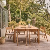 salon de jardin de madera de teca maciza para  28 pers livie