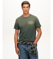 superdry para hombre m1012241a camiseta lofi verde xl casual algodon manga corta