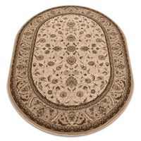 alfombra de lana omega oval aries flores perla 170x235 cm