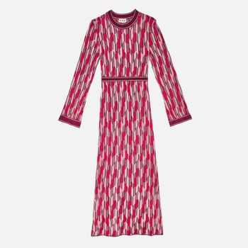 RIXO Lille Jacquard-Knit Dress - 10