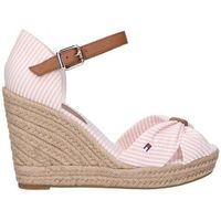 tommy hilfiger sandalias fw0fw07160 seersucker high wedge para mujer
