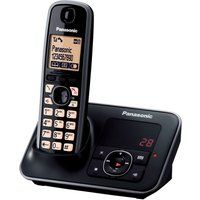 panasonic kx-tg6621eb cordless phone with answering machine black