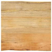 tablero de mesa borde natural madera maciza mango 80x80x38 cm vidaxl